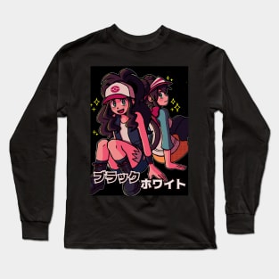 vaporwave anime aesthetic rosa hilda gen 5 video game Long Sleeve T-Shirt